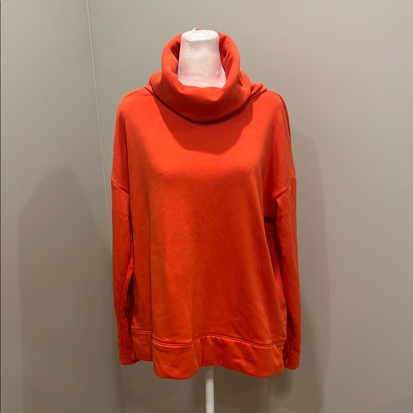 Talbots Tops - Talbots Cowl Neck Pullover Orange Sweatshirt